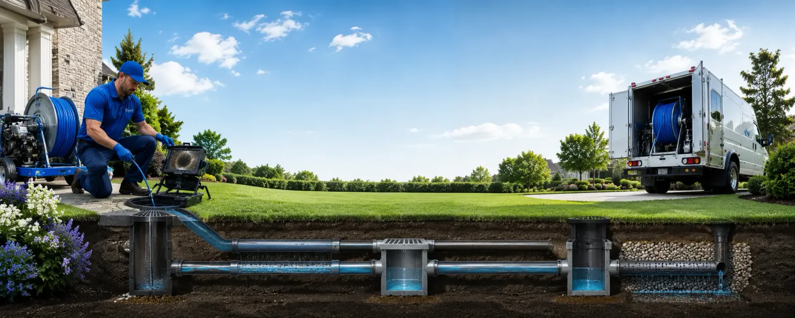 Outdoor drain cleaning information for Andover, OH